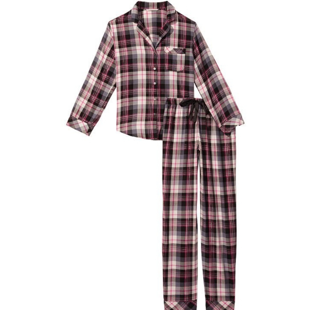 👀50% OFF👀 💕NWT‼️ Victoria's Secret brand Plaid Flannel Long PJ Set - Picture 3 of 10